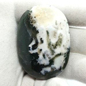 Moss Agate Crystal Palm Stone